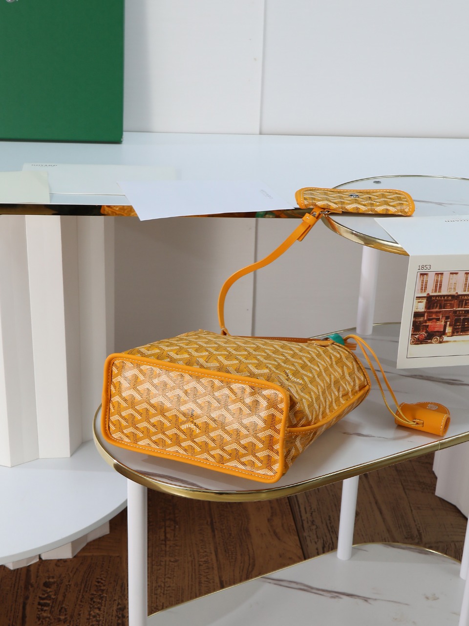 GOYARD 戈雅双面 Belvedere Reversible Mini Tote (Canvas and Leather) — Dual-use bag (handheld/shoulder carry)-F0-ANJOUSMINCG08TY08P