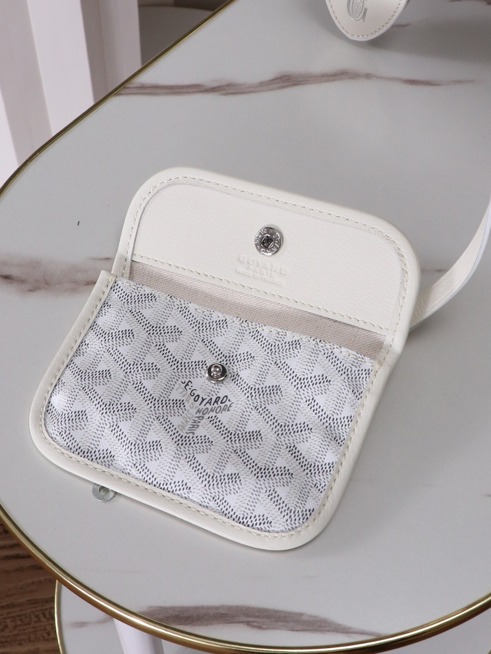 GOYARD 戈雅双面 Belvedere Reversible Mini Tote (Canvas and Leather) — Dual-use bag (handheld/shoulder carry)-F0-ANJCROMINCG-50TY50P