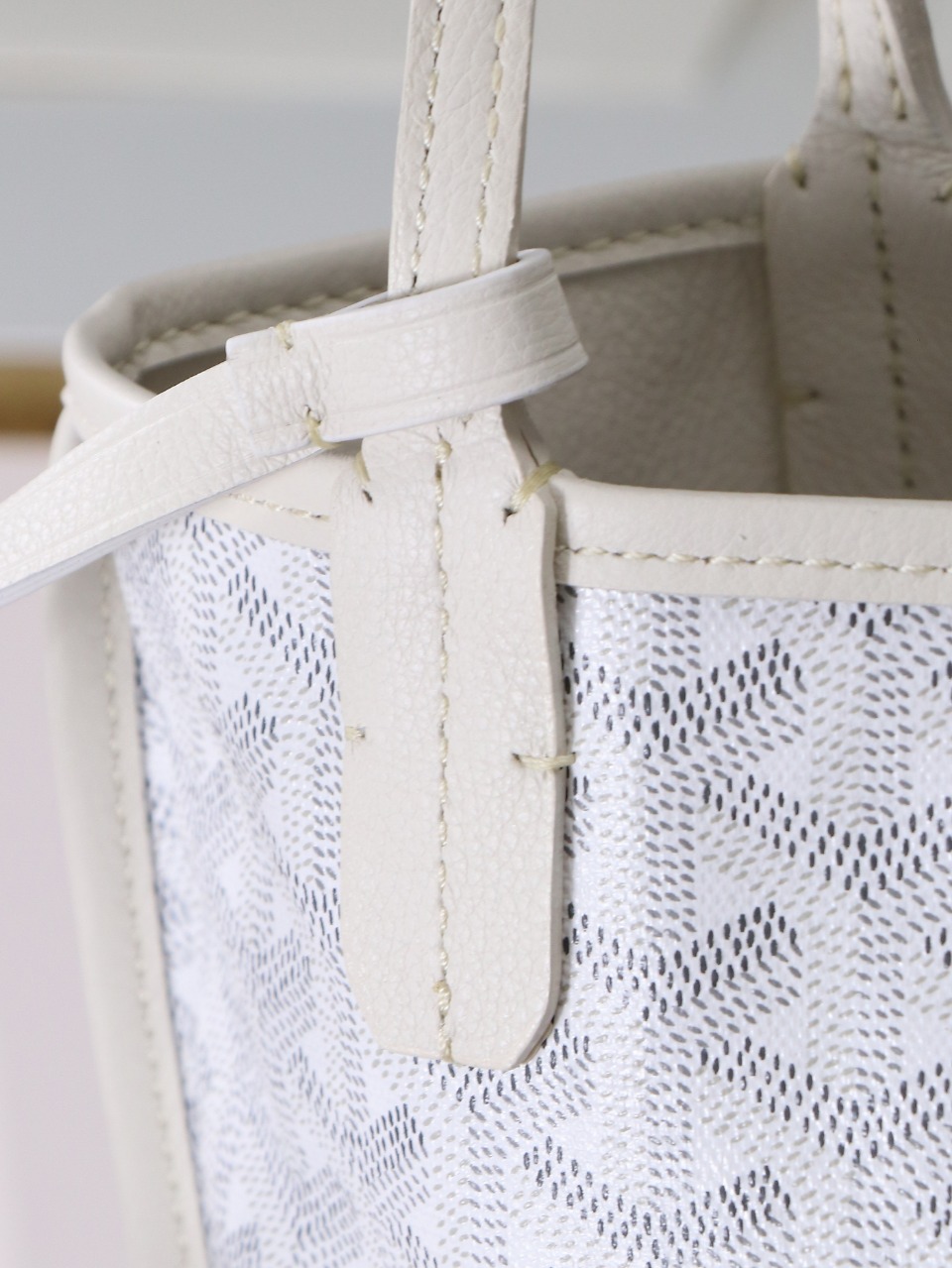 GOYARD 戈雅双面 Belvedere Reversible Mini Tote (Canvas and Leather) — Dual-use bag (handheld/shoulder carry)-F0-ANJCROMINCG-50TY50P