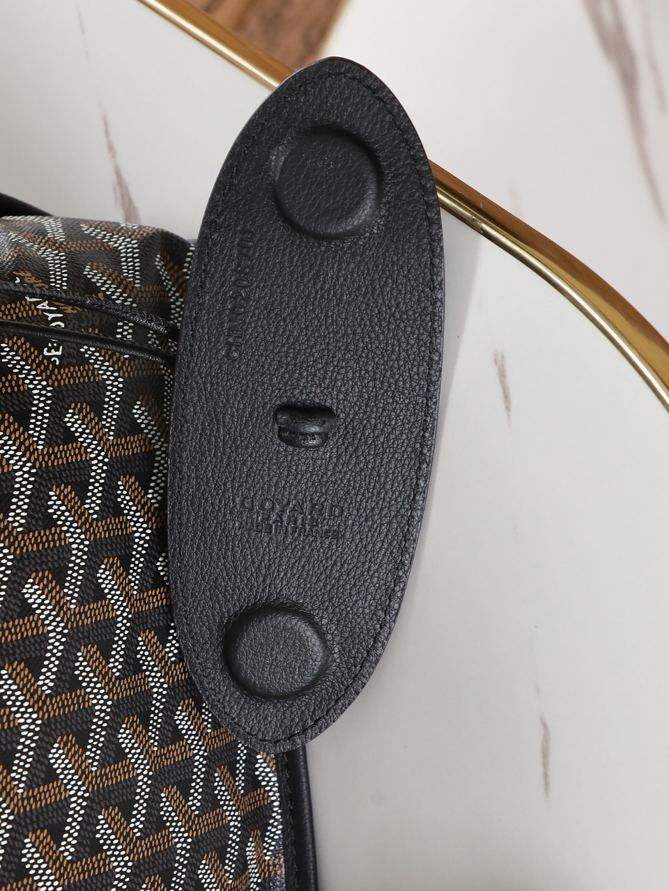 GOYARD 戈雅双面 Belvedere Reversible Mini Tote (Canvas and Leather) — Dual-use bag (handheld/shoulder carry)-F0-ANJCROMINCG 