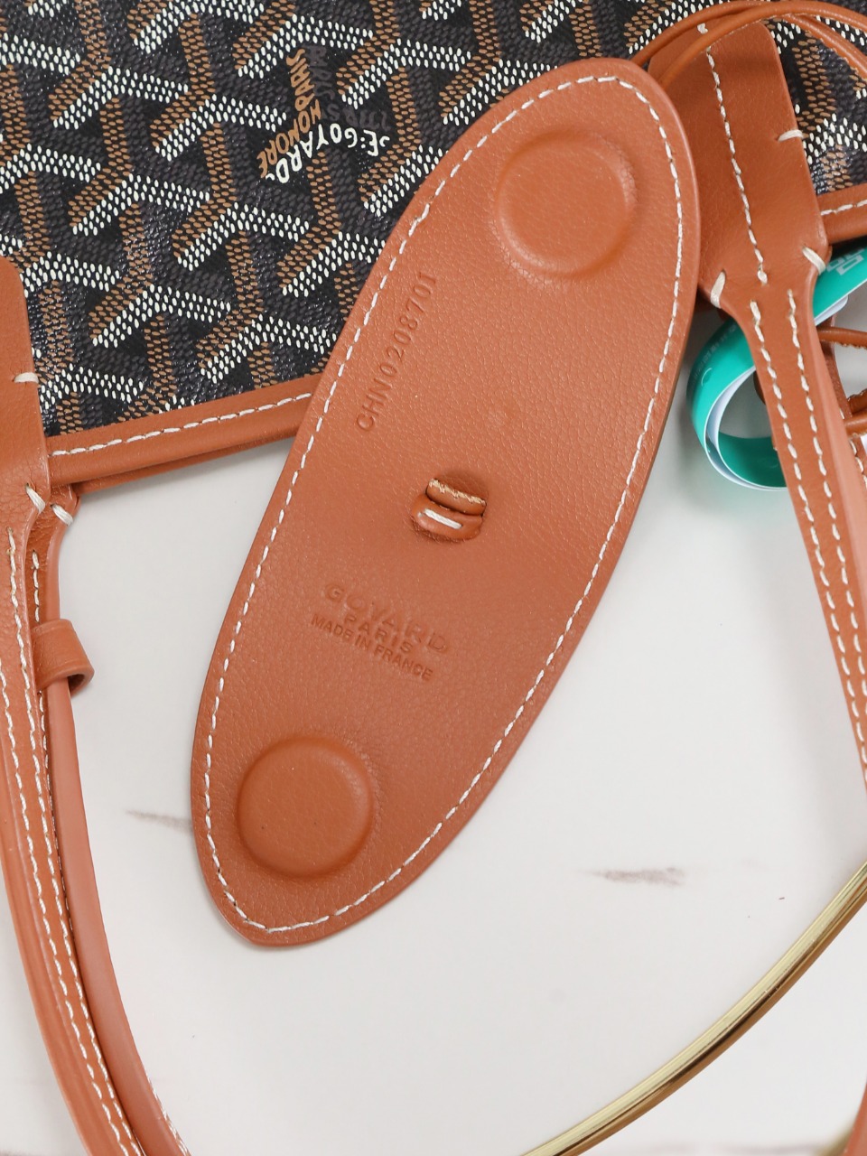 GOYARD 戈雅双面 Belvedere Reversible Mini Tote (Canvas and Leather) — Dual-use bag (handheld/shoulder carry)-F0-ANJCROMINCG 