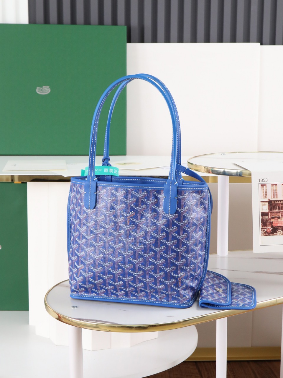 GOYARD 戈雅双面 Belvedere Reversible Mini Tote (Canvas and Leather) — Dual-use bag (handheld/shoulder carry)-F0-ANJCROMINCG 