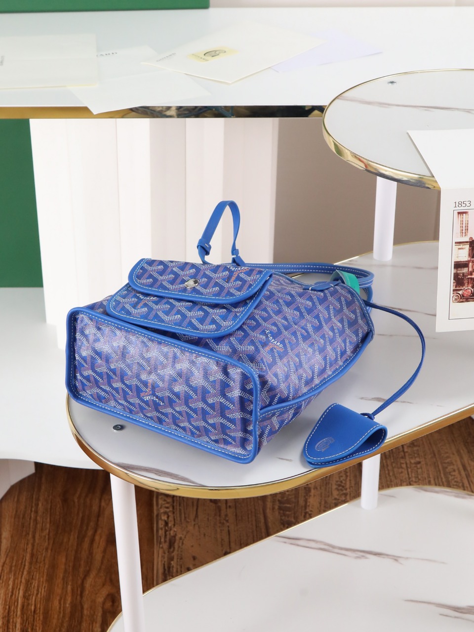 GOYARD 戈雅双面 Belvedere Reversible Mini Tote (Canvas and Leather) — Dual-use bag (handheld/shoulder carry)-F0-ANJCROMINCG 