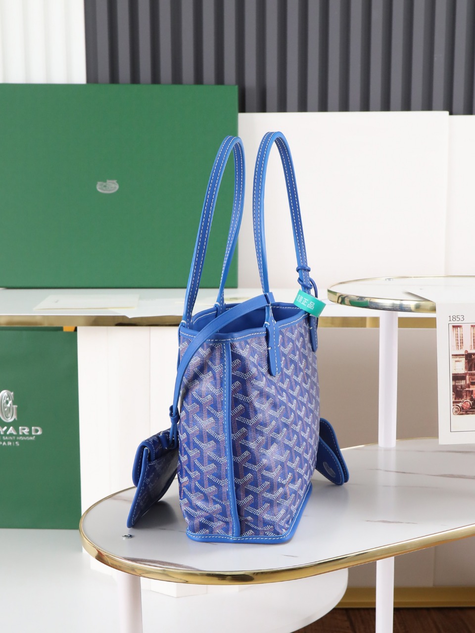 GOYARD 戈雅双面 Belvedere Reversible Mini Tote (Canvas and Leather) — Dual-use bag (handheld/shoulder carry)-F0-ANJCROMINCG 