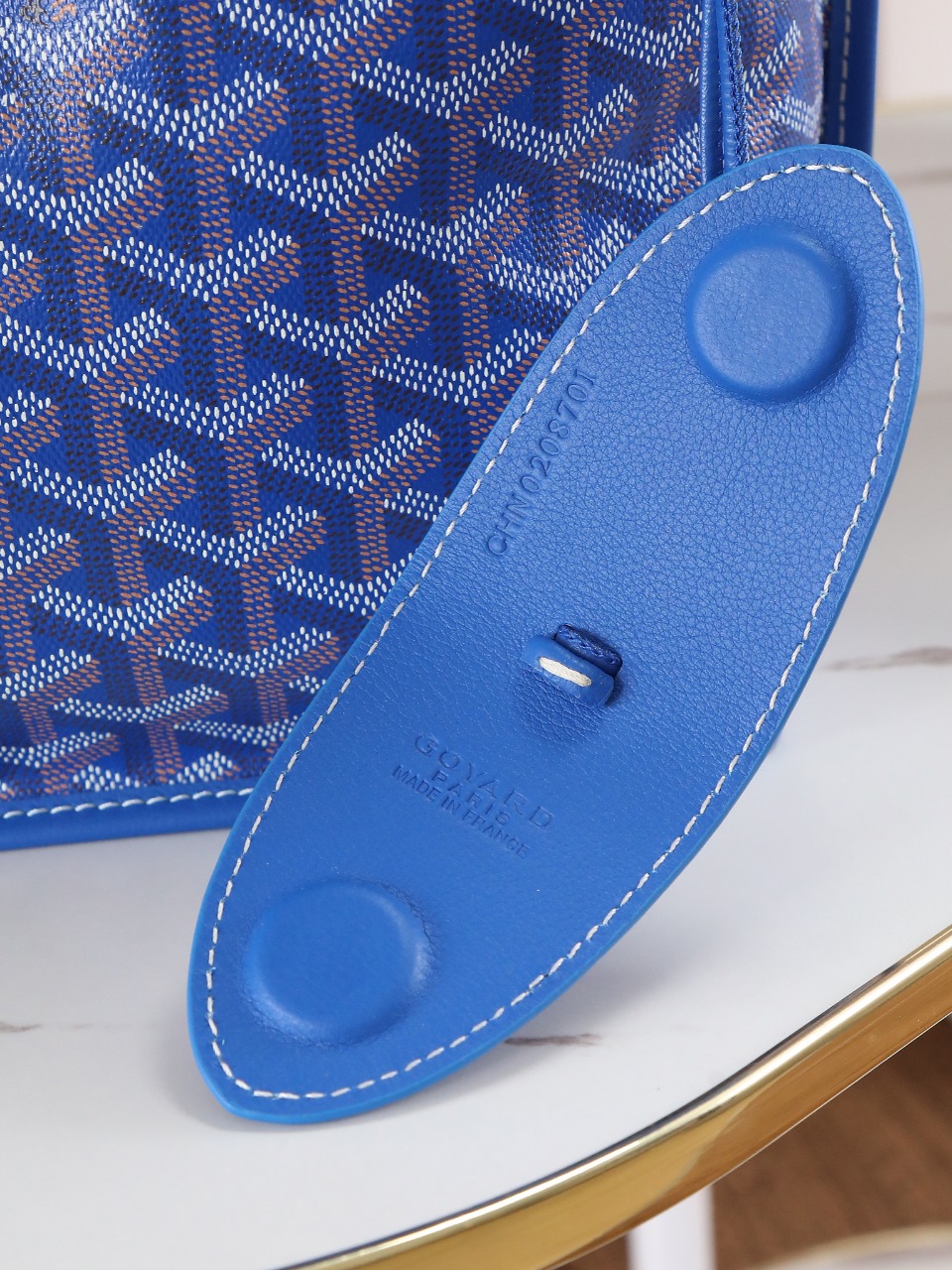 GOYARD 戈雅双面 Belvedere Reversible Mini Tote (Canvas and Leather) — Dual-use bag (handheld/shoulder carry)-F0-ANJCROMINCG 