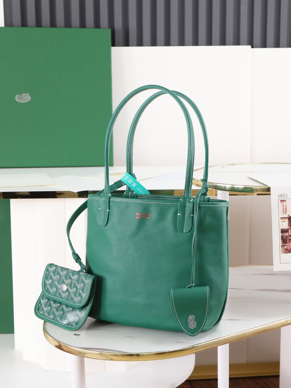 GOYARD 戈雅双面 Belvedere Reversible Mini Tote (Canvas and Leather) — Dual-use bag (handheld/shoulder carry)-F0-ANJCROMINCG 