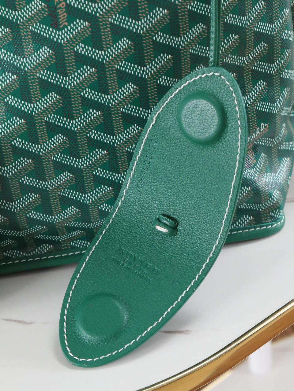 GOYARD 戈雅双面 Belvedere Reversible Mini Tote (Canvas and Leather) — Dual-use bag (handheld/shoulder carry)-F0-ANJCROMINCG 