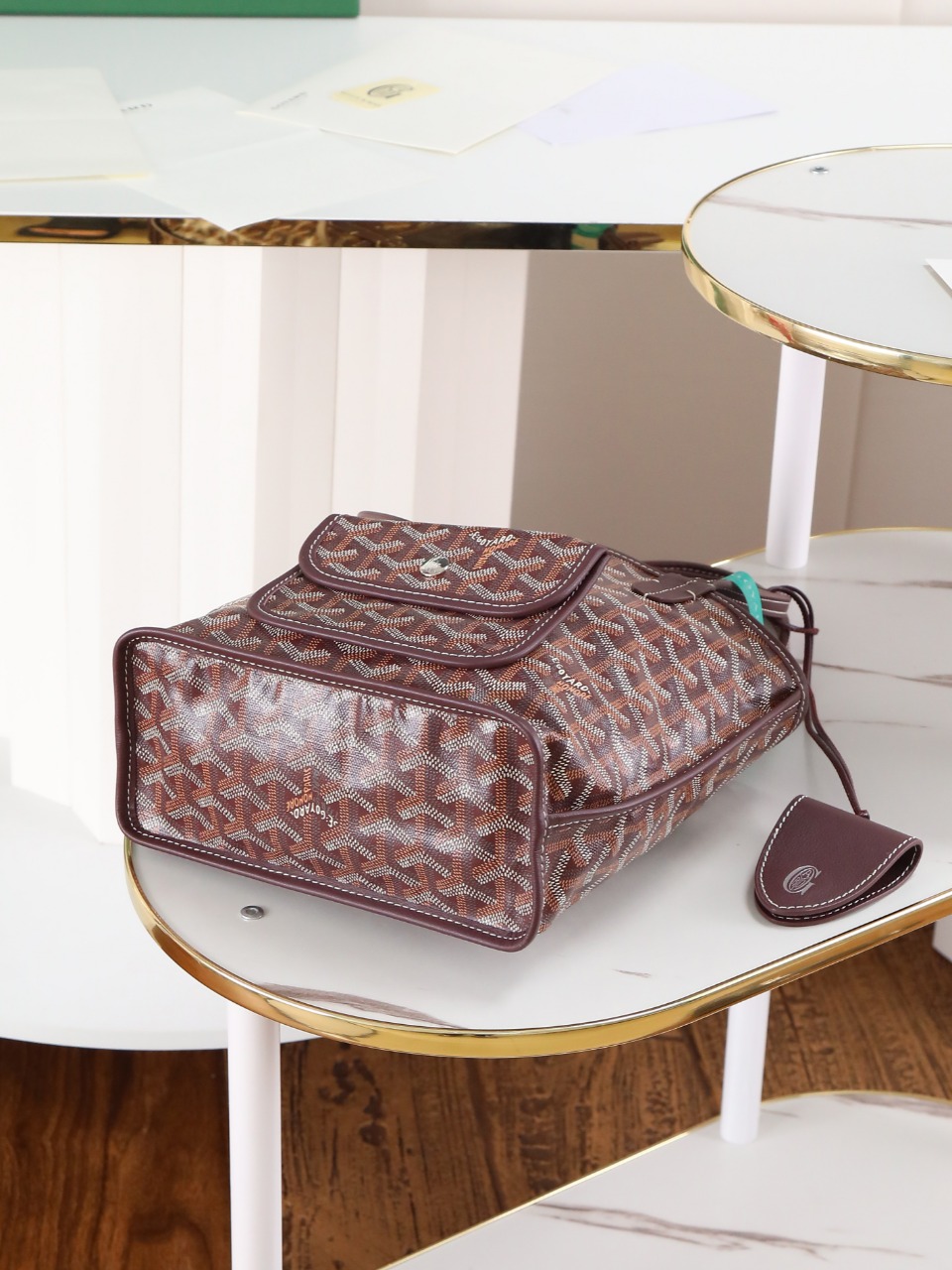 GOYARD 戈雅双面 Belvedere Reversible Mini Tote (Canvas and Leather) — Dual-use bag (handheld/shoulder carry)-F0-ANJCROMINCG 