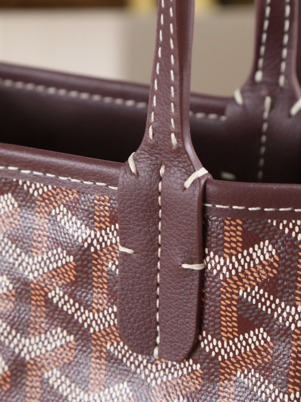 GOYARD 戈雅双面 Belvedere Reversible Mini Tote (Canvas and Leather) — Dual-use bag (handheld/shoulder carry)-F0-ANJCROMINCG 