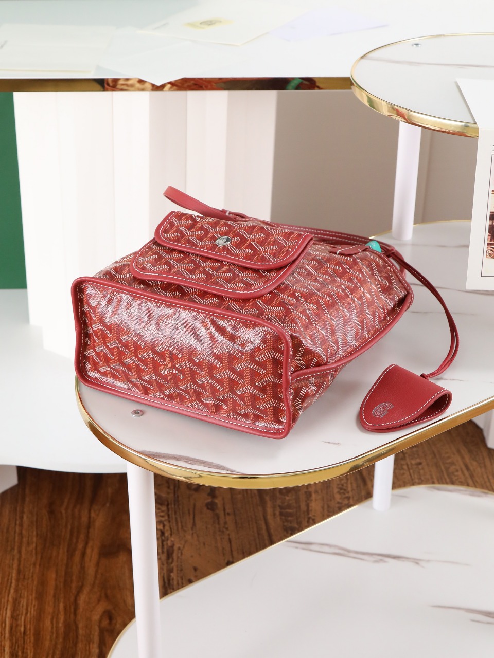 GOYARD 戈雅双面 Belvedere Reversible Mini Tote (Canvas and Leather) — Dual-use bag (handheld/shoulder carry)-F0-ANJCROMINCG 