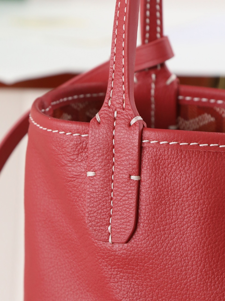 GOYARD 戈雅双面 Belvedere Reversible Mini Tote (Canvas and Leather) — Dual-use bag (handheld/shoulder carry)-F0-ANJCROMINCG 