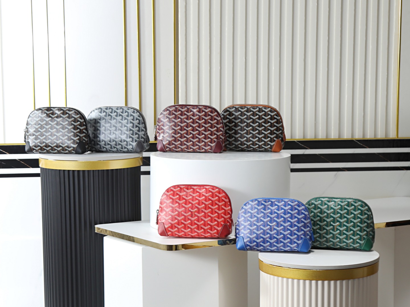 GOYARD 戈雅化妆包  Vendome (Canvas and Leather) — Women's Cosmetic Bag-F0- VENDOTPMLTY