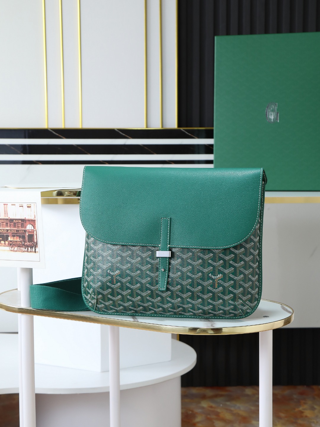 GOYARD 戈雅 邮差 COURSIER (Canvas and Leather) — Crossbody Bag-F0- COURSIMMLTY