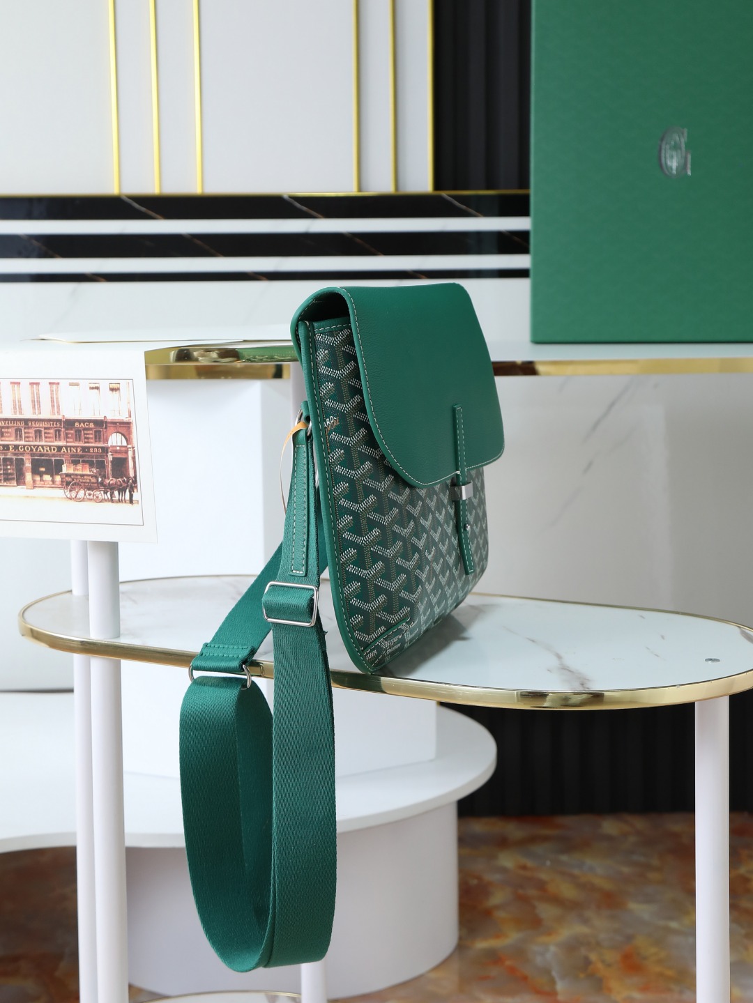 GOYARD 戈雅 邮差 COURSIER (Canvas and Leather) — Crossbody Bag-F0- COURSIMMLTY