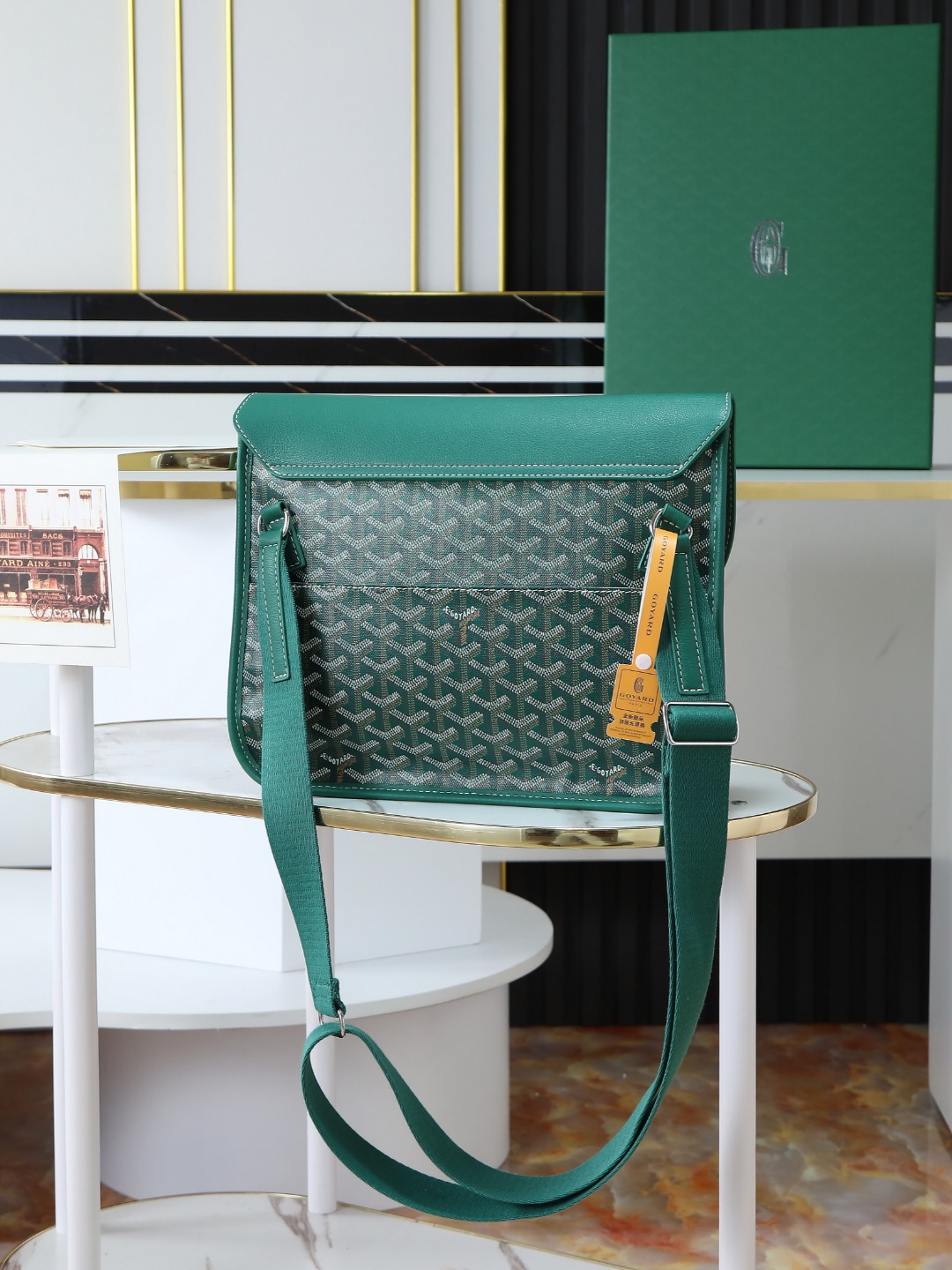 GOYARD 戈雅 邮差 COURSIER (Canvas and Leather) — Crossbody Bag-F0- COURSIMMLTY