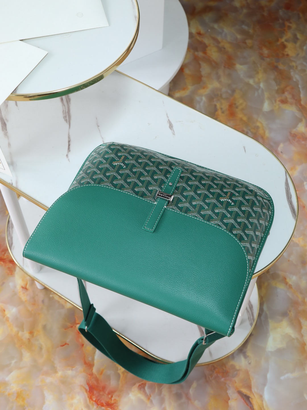 GOYARD 戈雅 邮差 COURSIER (Canvas and Leather) — Crossbody Bag-F0- COURSIMMLTY
