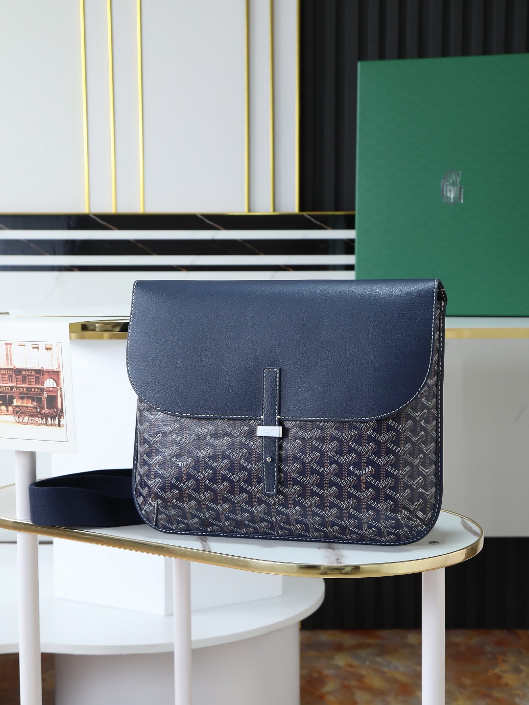 GOYARD 戈雅 邮差 COURSIER (Canvas and Leather) — Crossbody Bag-F0- COURSIMMLTY