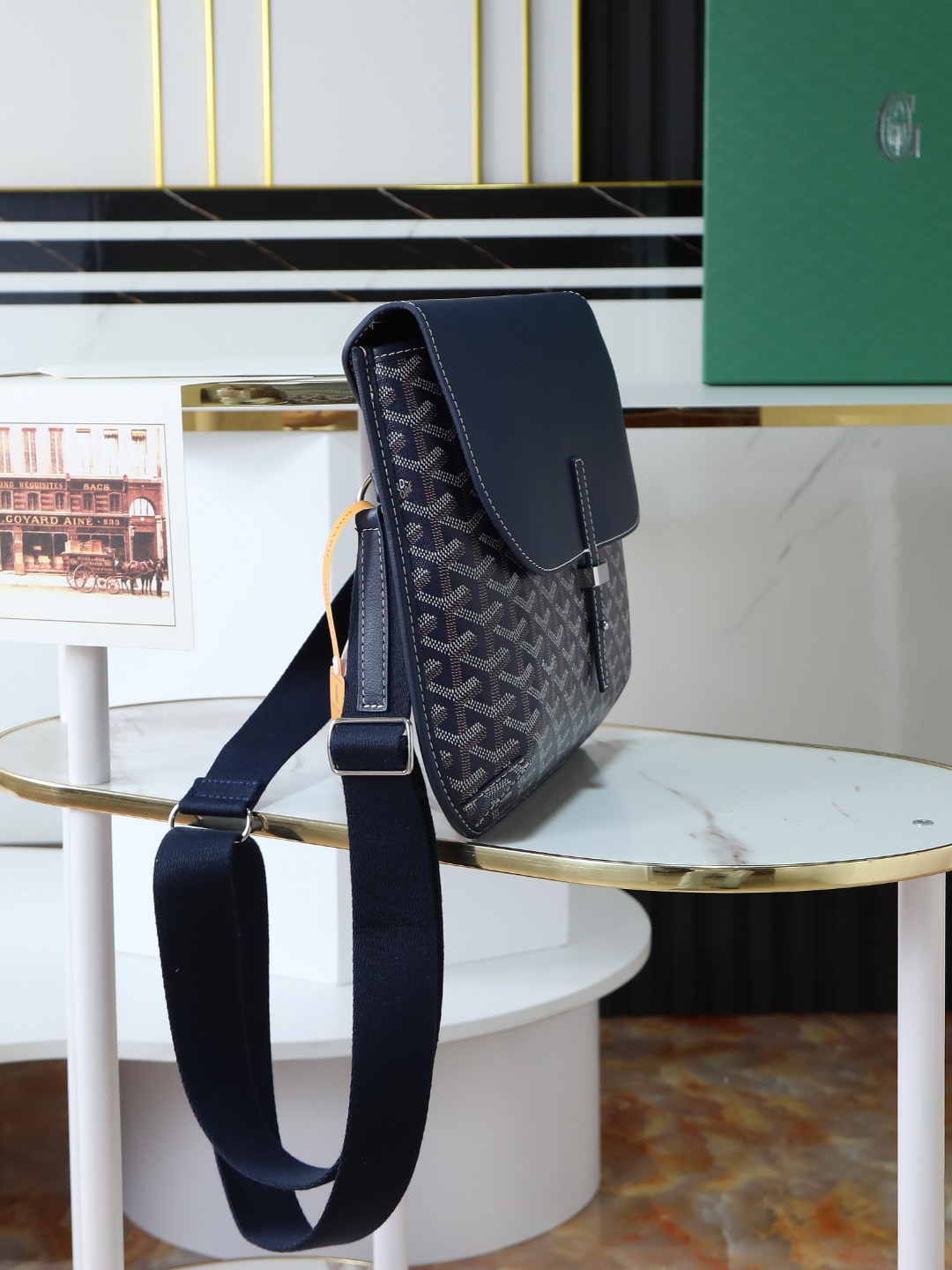 GOYARD 戈雅 邮差 COURSIER (Canvas and Leather) — Crossbody Bag-F0- COURSIMMLTY