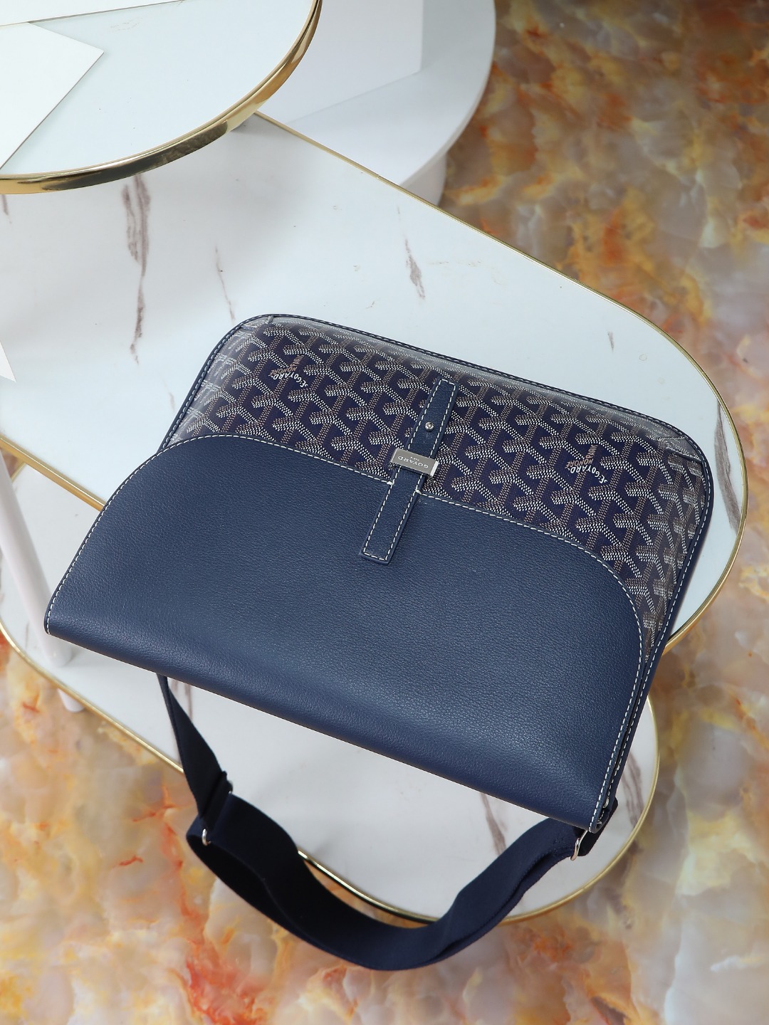 GOYARD 戈雅 邮差 COURSIER (Canvas and Leather) — Crossbody Bag-F0- COURSIMMLTY