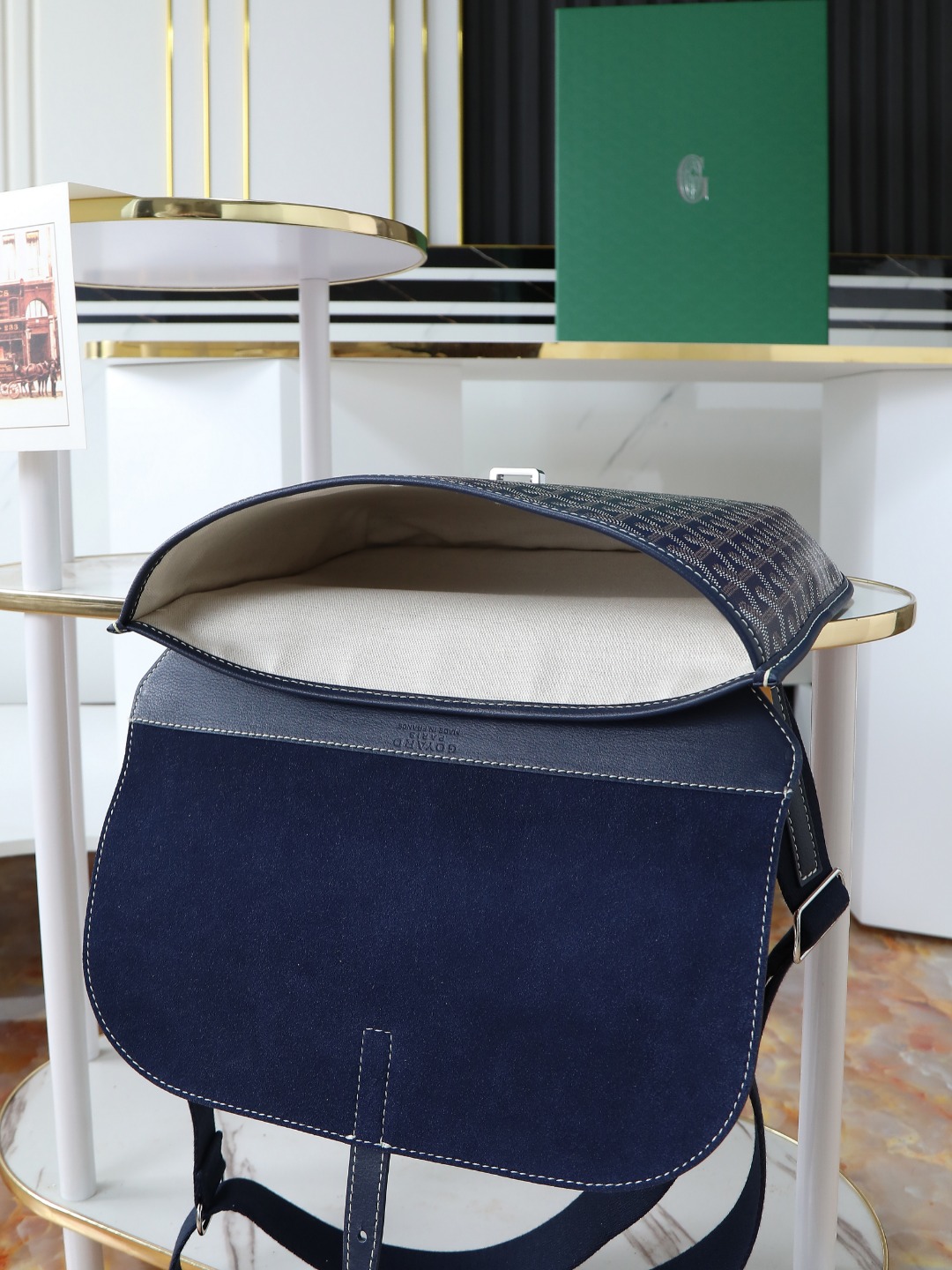 GOYARD 戈雅 邮差 COURSIER (Canvas and Leather) — Crossbody Bag-F0- COURSIMMLTY