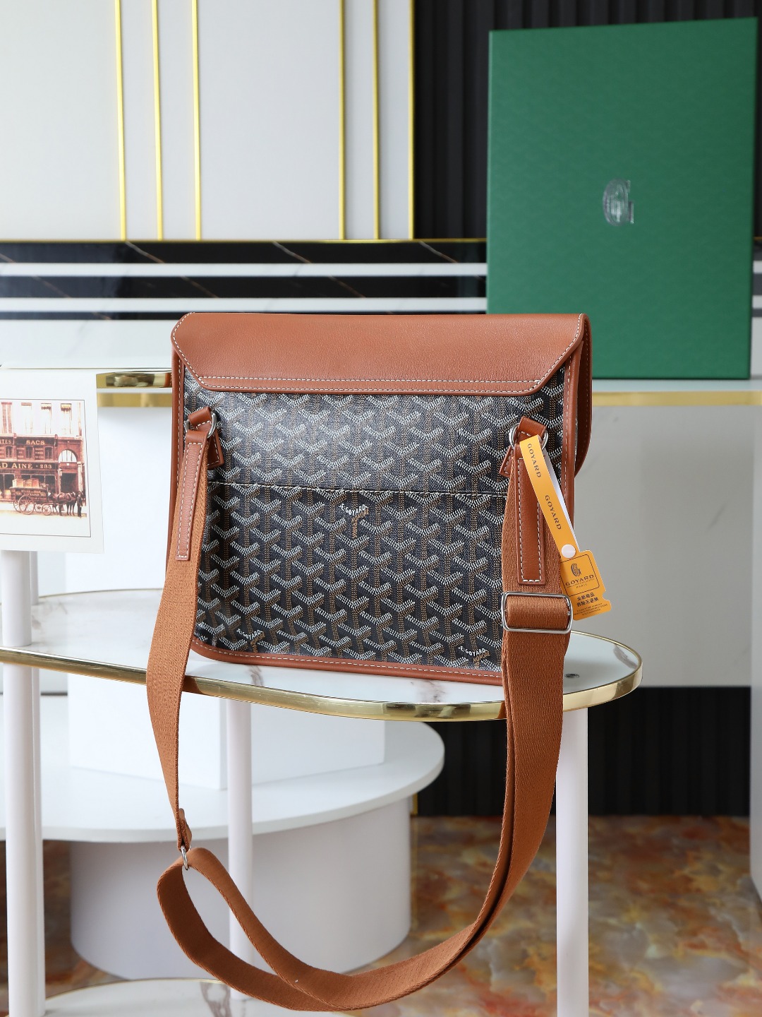 GOYARD 戈雅 邮差 COURSIER (Canvas and Leather) — Crossbody Bag-F0- COURSIMMLTY
