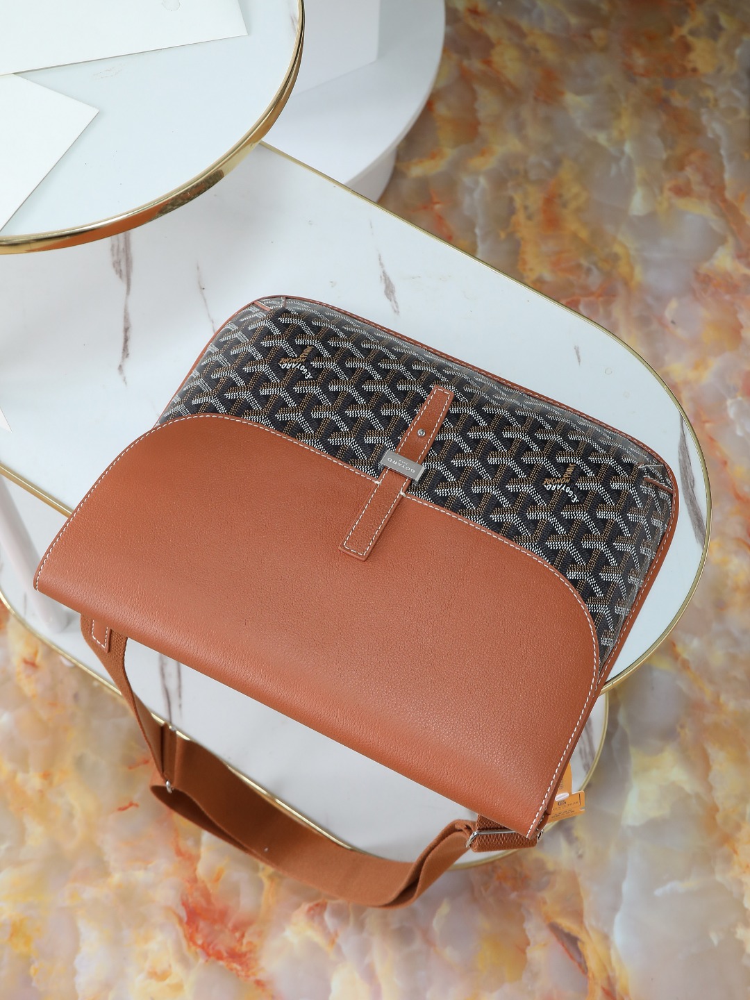 GOYARD 戈雅 邮差 COURSIER (Canvas and Leather) — Crossbody Bag-F0- COURSIMMLTY