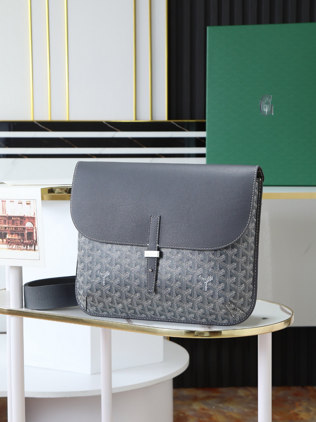 GOYARD 戈雅 邮差 COURSIER (Canvas and Leather) — Crossbody Bag-F0- COURSIMMLTY