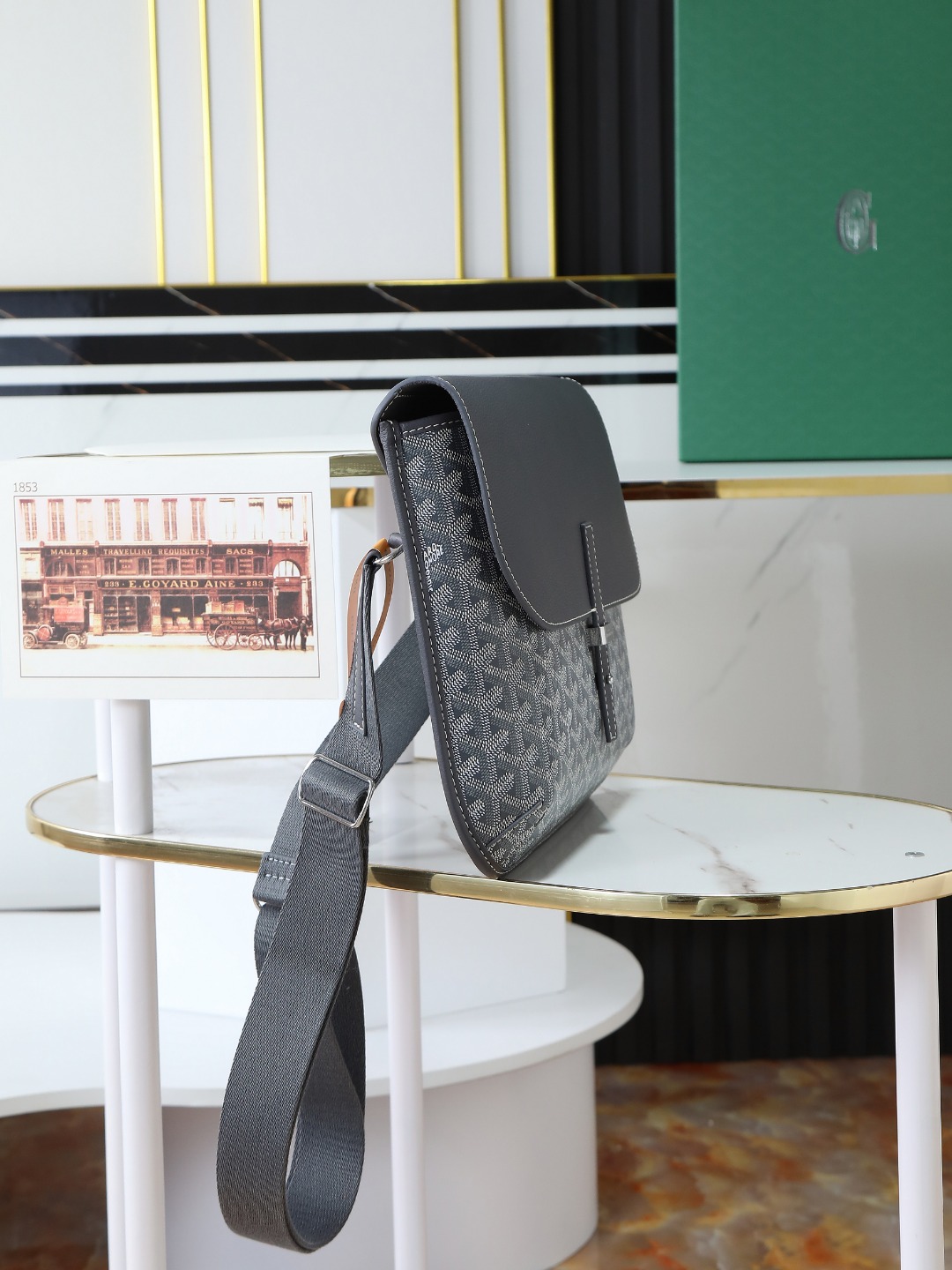 GOYARD 戈雅 邮差 COURSIER (Canvas and Leather) — Crossbody Bag-F0- COURSIMMLTY