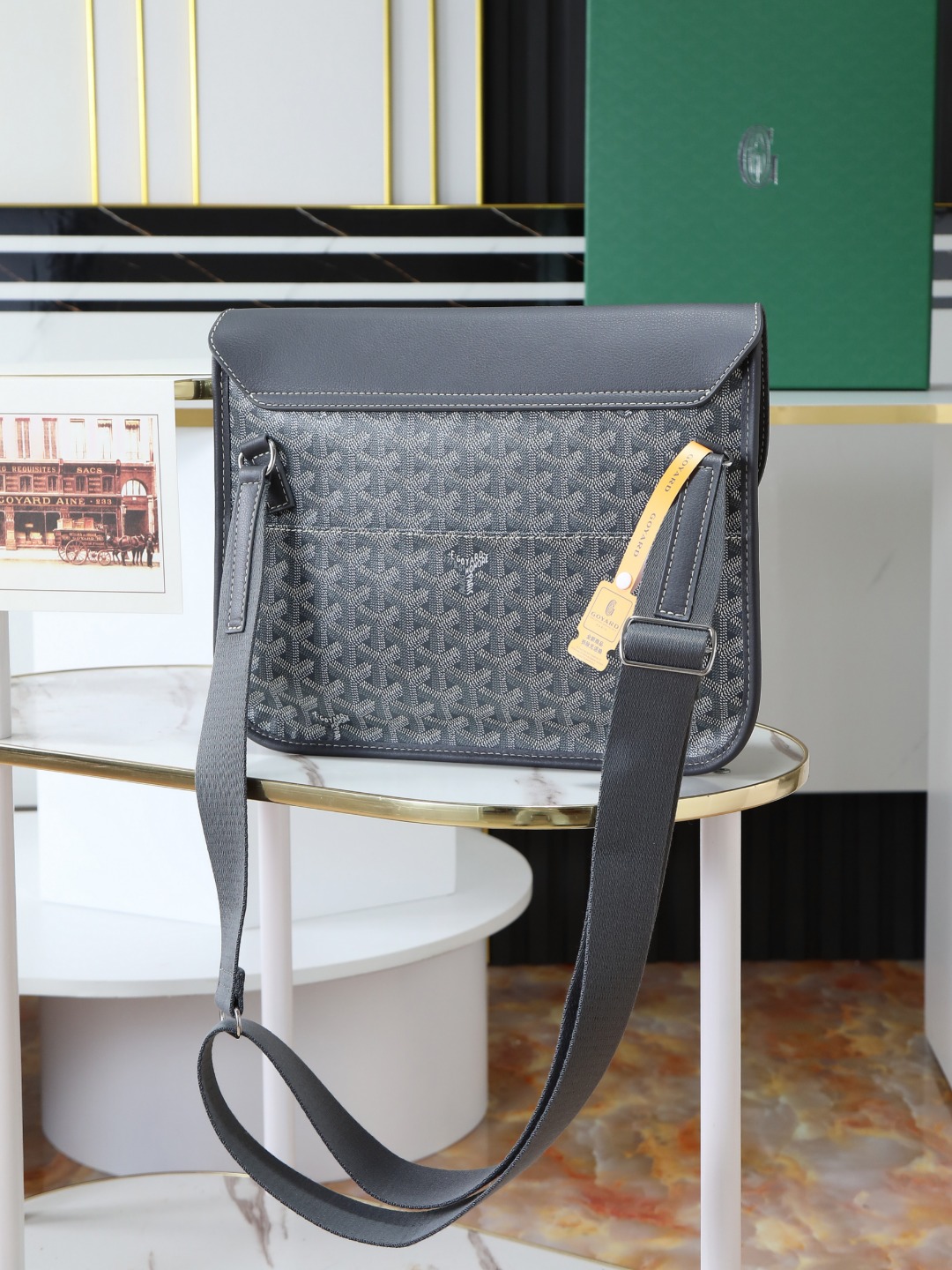 GOYARD 戈雅 邮差 COURSIER (Canvas and Leather) — Crossbody Bag-F0- COURSIMMLTY