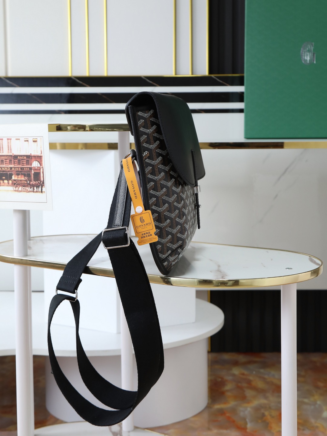 GOYARD 戈雅 邮差 COURSIER (Canvas and Leather) — Crossbody Bag-F0- COURSIMMLTY