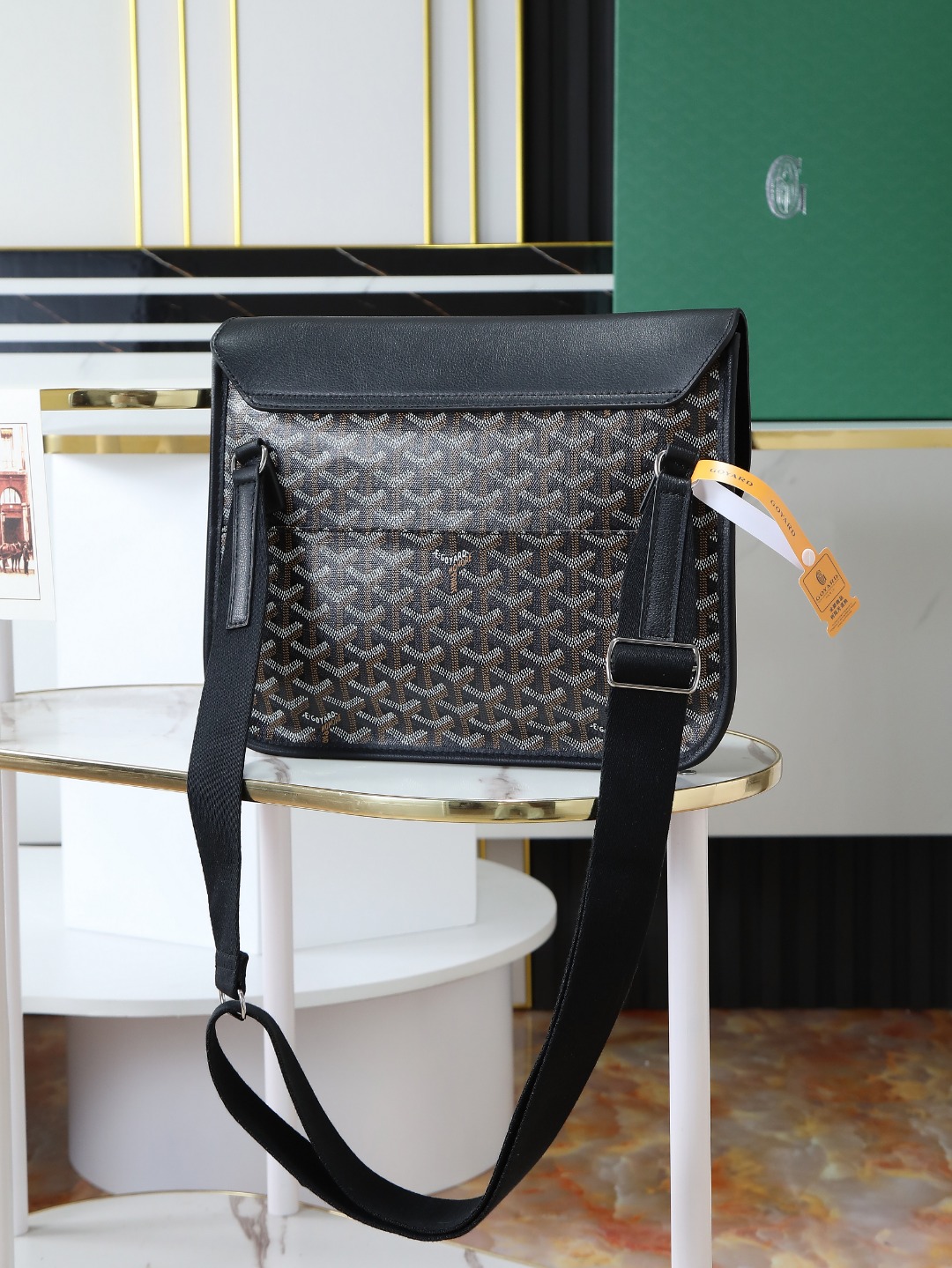 GOYARD 戈雅 邮差 COURSIER (Canvas and Leather) — Crossbody Bag-F0- COURSIMMLTY