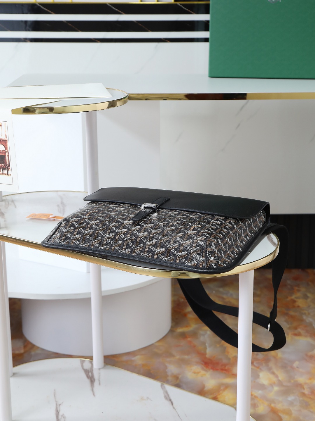 GOYARD 戈雅 邮差 COURSIER (Canvas and Leather) — Crossbody Bag-F0- COURSIMMLTY