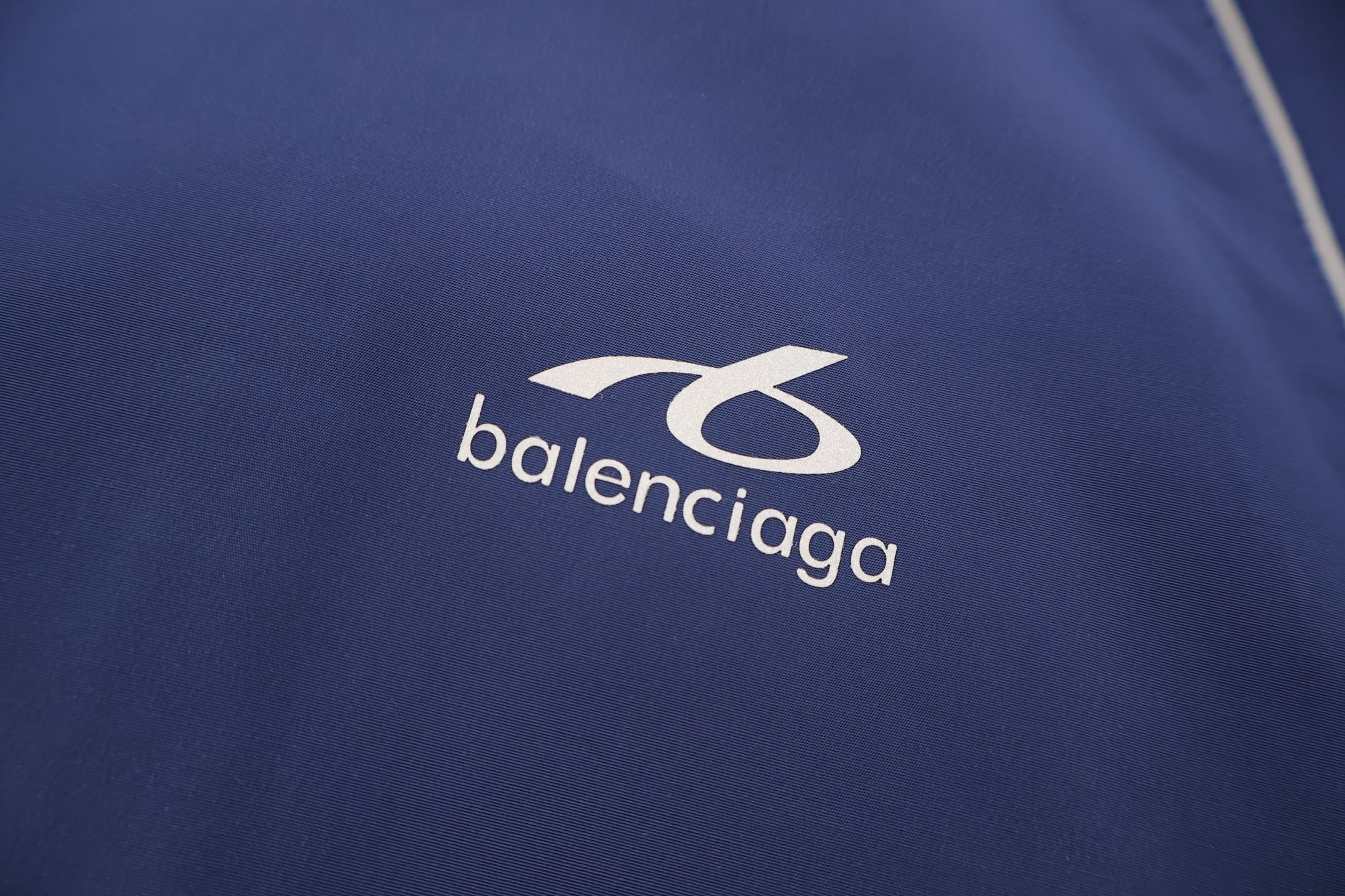Balenciaga 巴黎世家 反光印花拉链立领运动外套 夹克 长袖 蓝色 B5