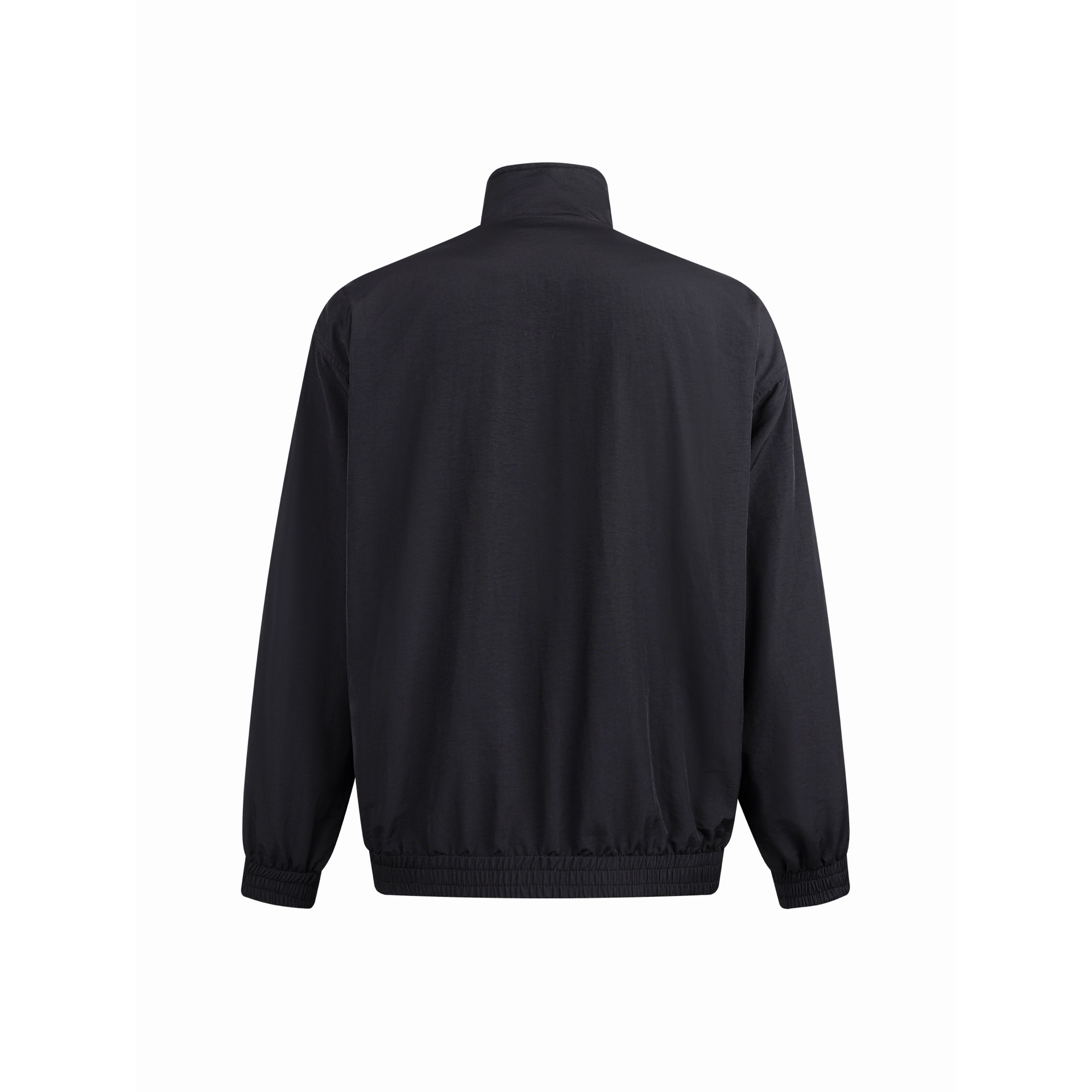 Balenciaga 巴黎世家 刺绣logo拉链立领夹克 外套 长袖 黑色 B5
