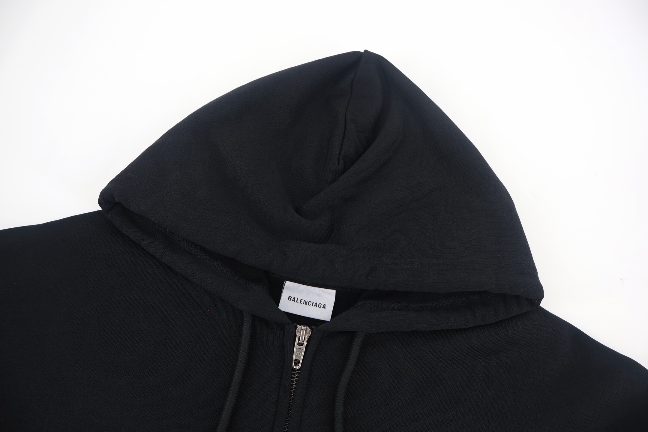 Balenciaga 巴黎世家 皇冠刺绣拉链连帽卫衣 外套 长袖 黑色 B5