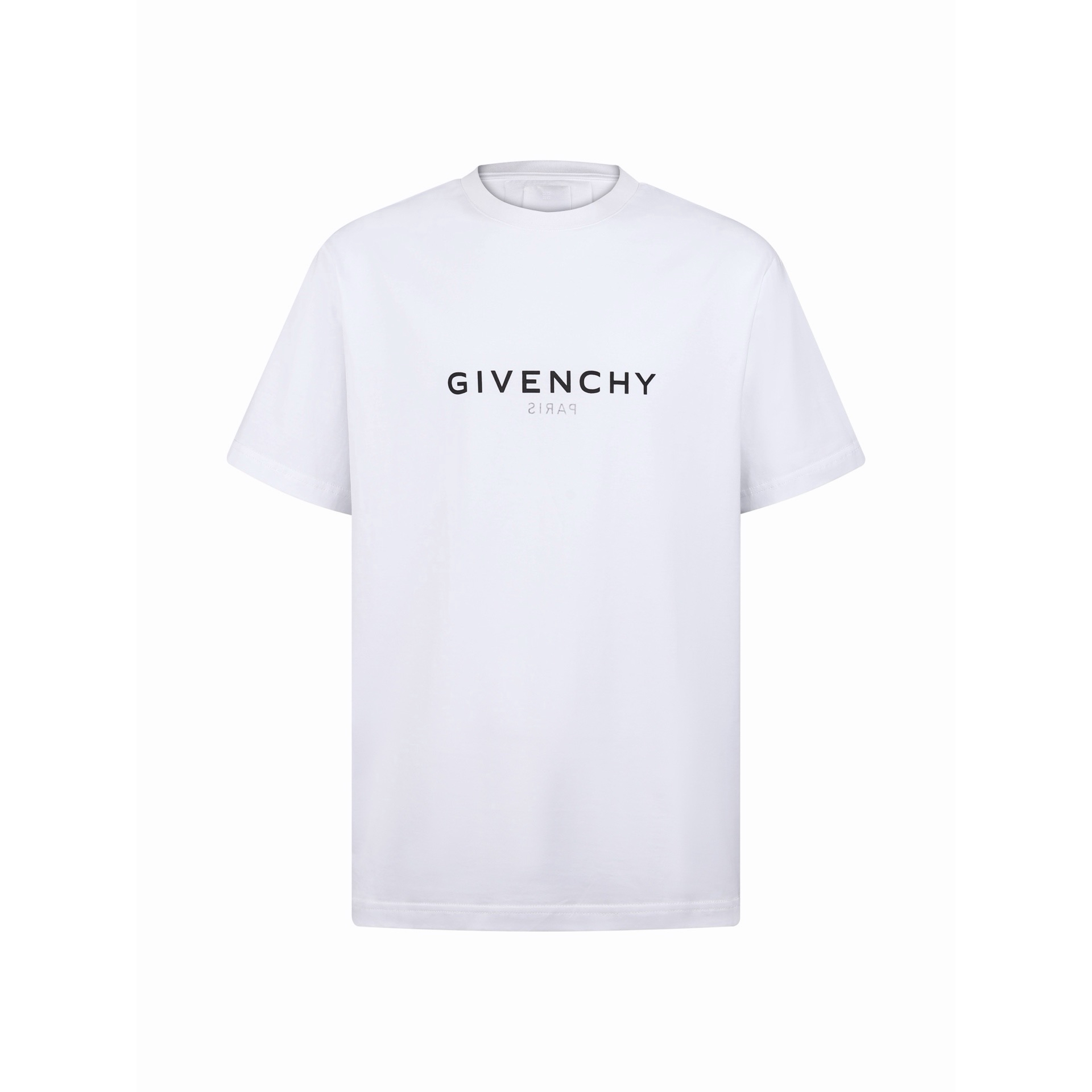 Givenchy 纪梵希 双层字母logo印花圆领短袖 T恤 夏款 白色 黑色 A0