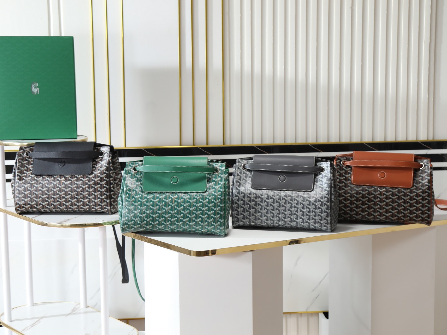GOYARD 戈雅手提单肩  Rouette (Canvas and Leather) — Shoulder Handbag-F0-ROUETTPMLTY