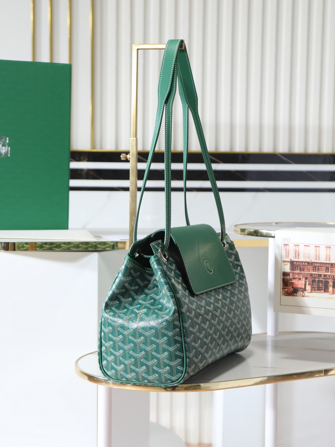 GOYARD 戈雅手提单肩  Rouette (Canvas and Leather) — Shoulder Handbag-F0-ROUETTPMLTY
