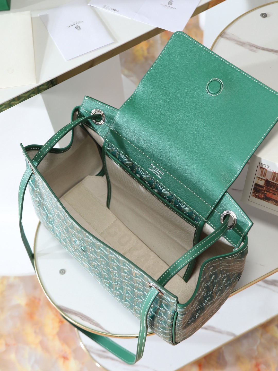 GOYARD 戈雅手提单肩  Rouette (Canvas and Leather) — Shoulder Handbag-F0-ROUETTPMLTY