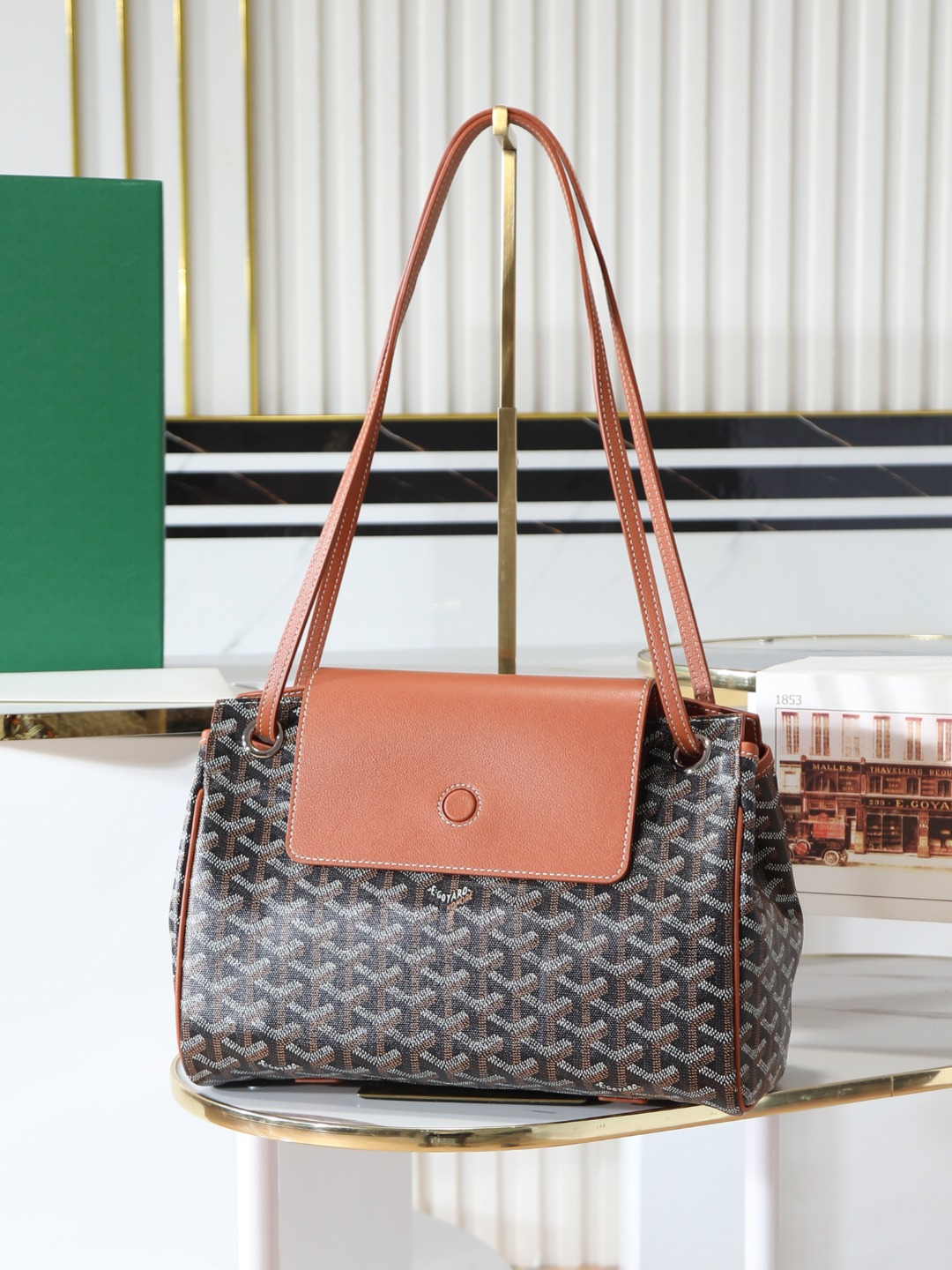 GOYARD 戈雅手提单肩  Rouette (Canvas and Leather) — Shoulder Handbag-F0-ROUETTPMLTY