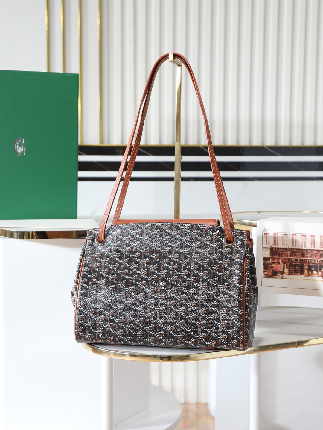 GOYARD 戈雅手提单肩  Rouette (Canvas and Leather) — Shoulder Handbag-F0-ROUETTPMLTY