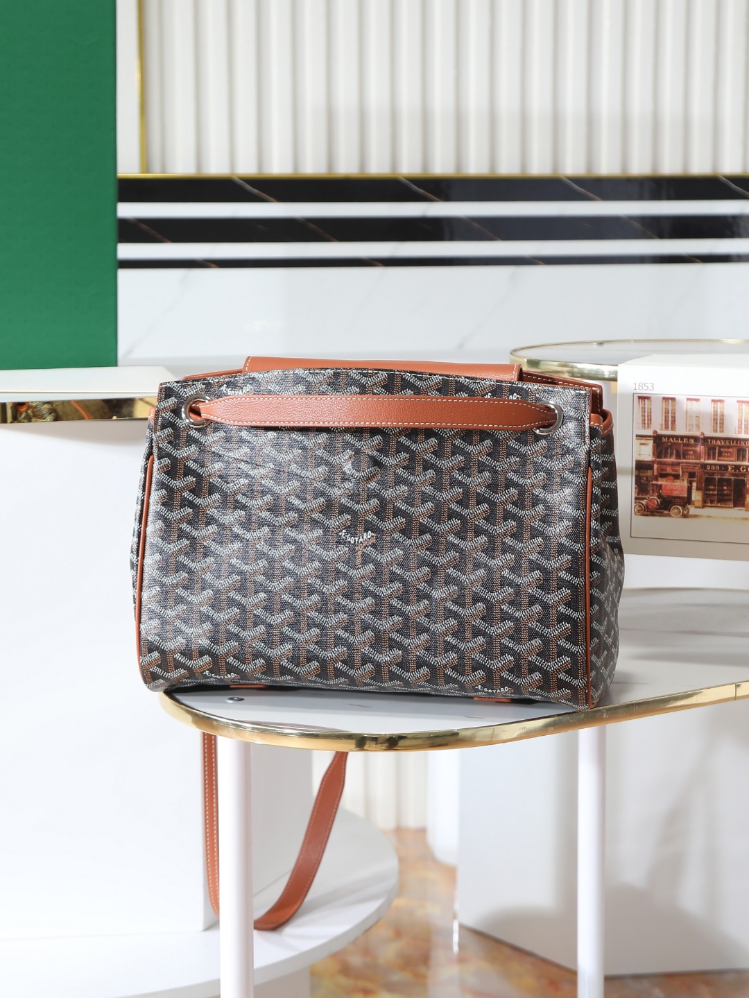 GOYARD 戈雅手提单肩  Rouette (Canvas and Leather) — Shoulder Handbag-F0-ROUETTPMLTY
