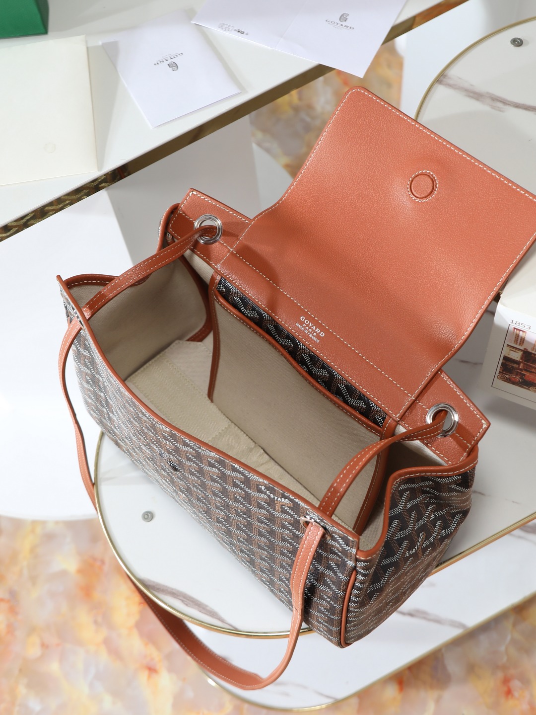 GOYARD 戈雅手提单肩  Rouette (Canvas and Leather) — Shoulder Handbag-F0-ROUETTPMLTY