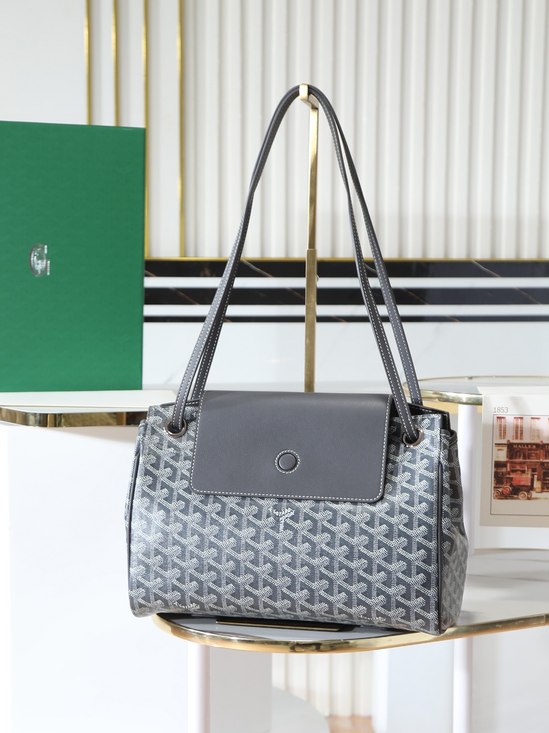 GOYARD 戈雅手提单肩  Rouette (Canvas and Leather) — Shoulder Handbag-F0-ROUETTPMLTY