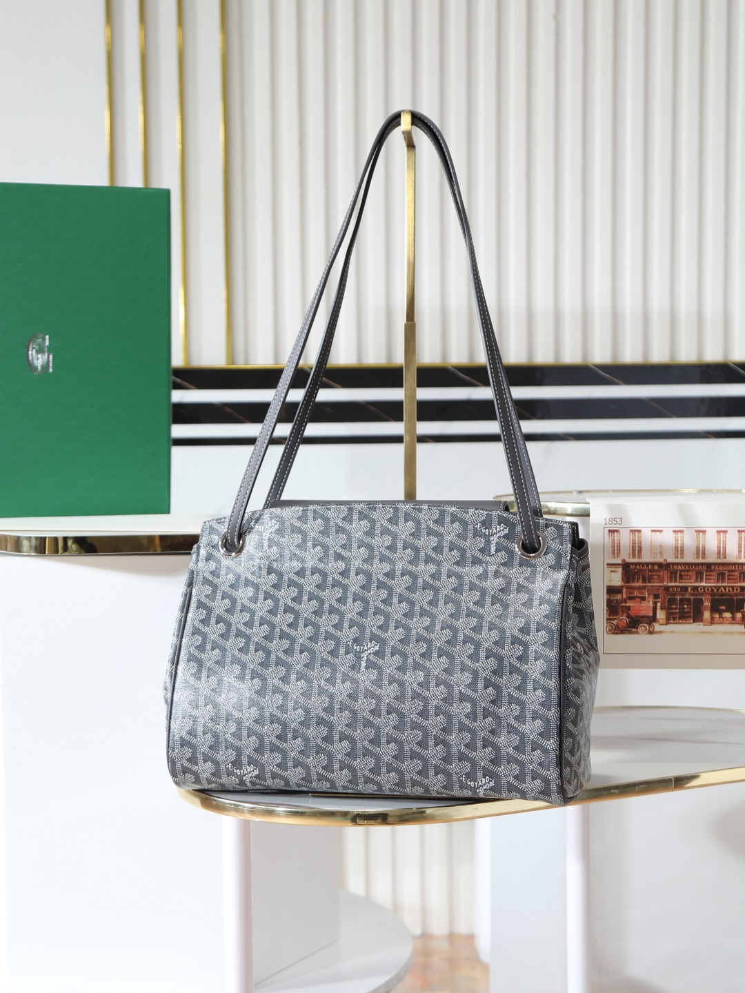 GOYARD 戈雅手提单肩  Rouette (Canvas and Leather) — Shoulder Handbag-F0-ROUETTPMLTY