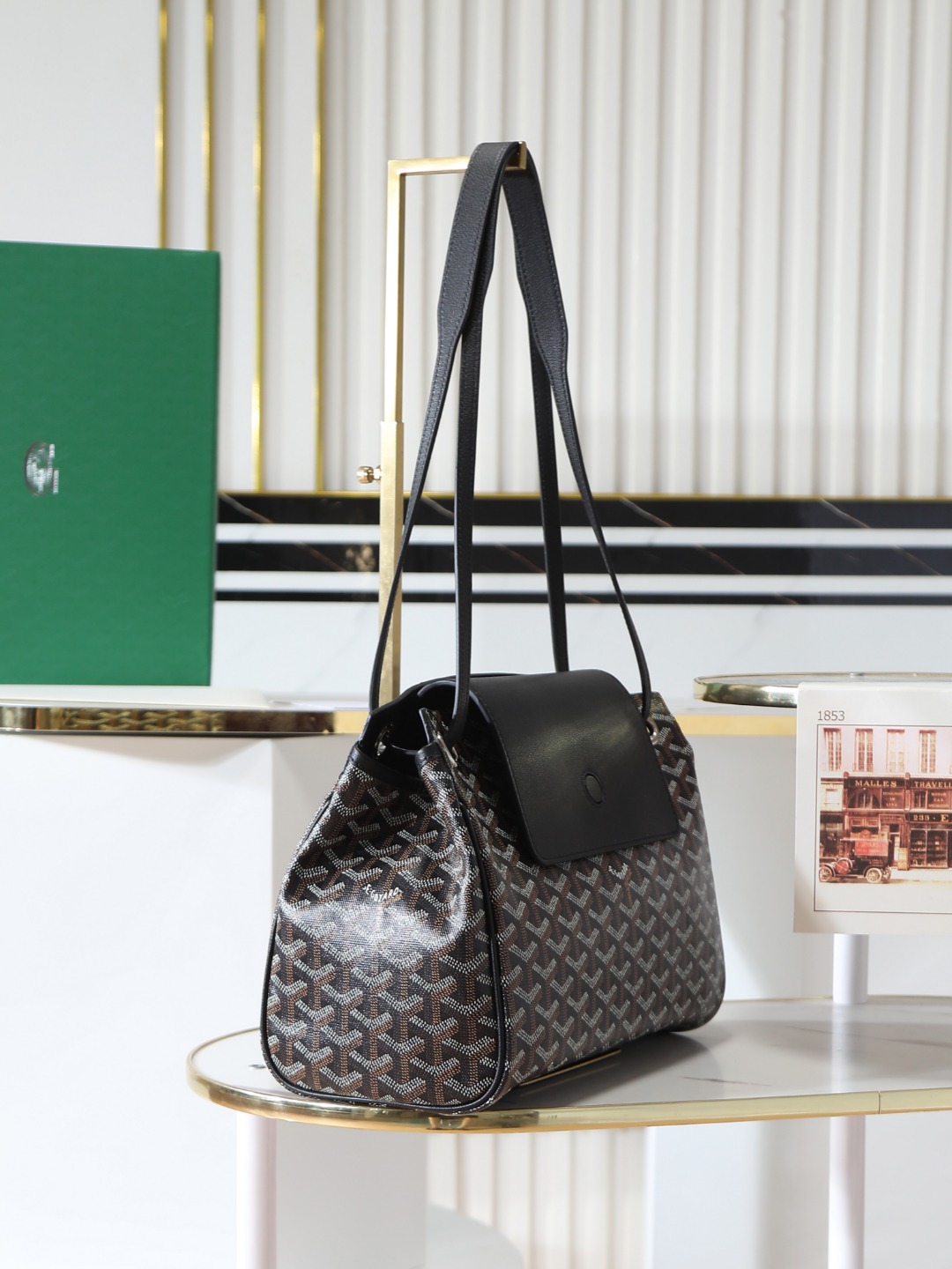 GOYARD 戈雅手提单肩  Rouette (Canvas and Leather) — Shoulder Handbag-F0-ROUETTPMLTY