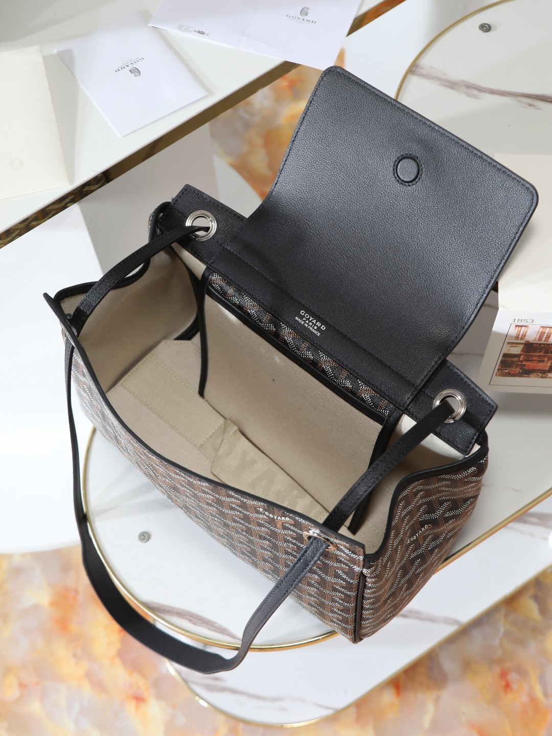 GOYARD 戈雅手提单肩  Rouette (Canvas and Leather) — Shoulder Handbag-F0-ROUETTPMLTY
