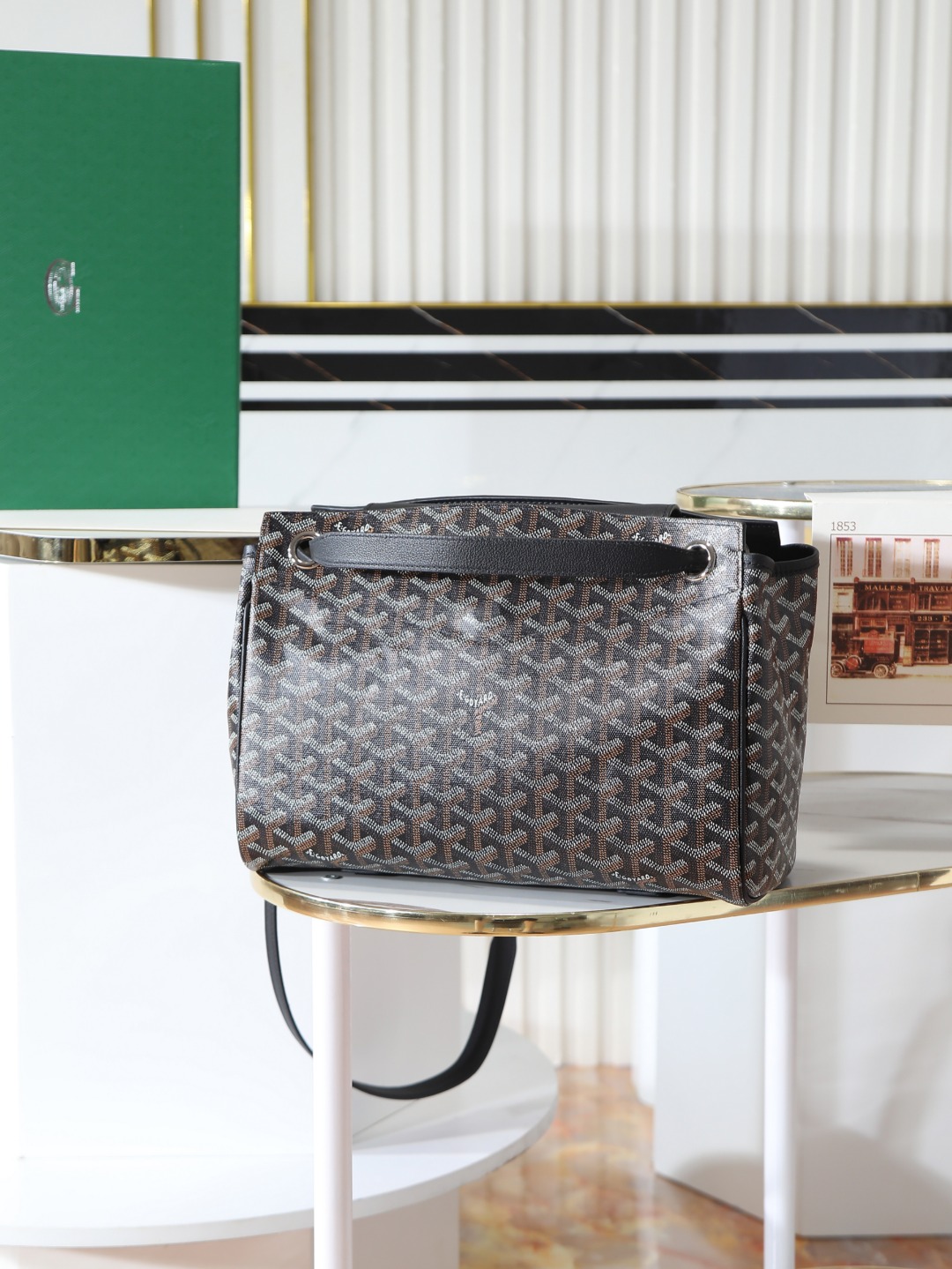 GOYARD 戈雅手提单肩  Rouette (Canvas and Leather) — Shoulder Handbag-F0-ROUETTPMLTY