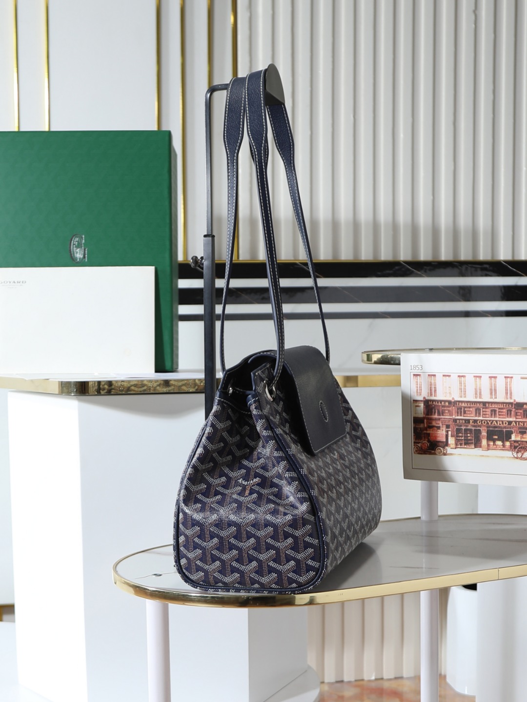 GOYARD 戈雅手提单肩  Rouette (Canvas and Leather) — Shoulder Handbag-F0-ROUETTPMLTY