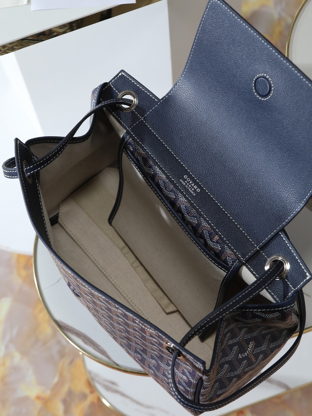 GOYARD 戈雅手提单肩  Rouette (Canvas and Leather) — Shoulder Handbag-F0-ROUETTPMLTY
